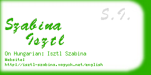 szabina isztl business card